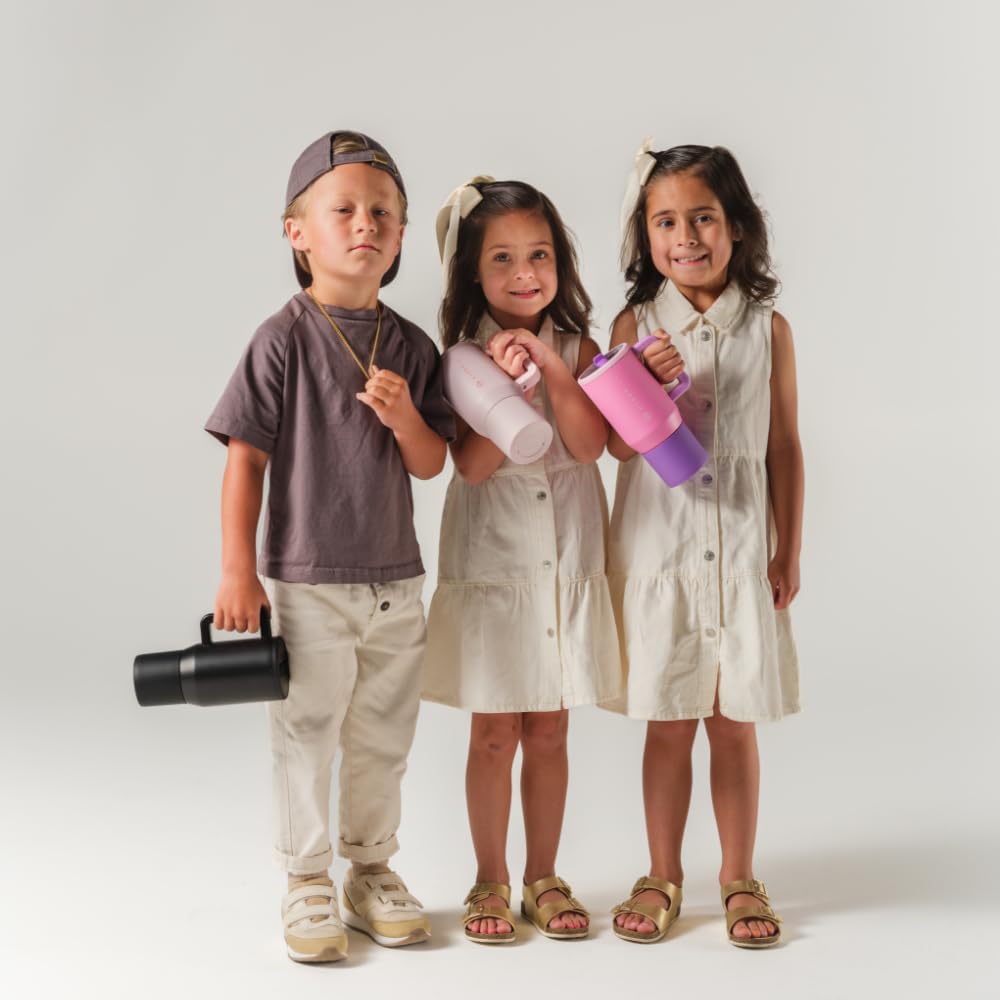 HydroJug Kids - 20 oz Insulated Kids Water Bottle with Flip Straw & Handle | Leak-Proof & Durable | Perfect for School, Sports, Lunch, Travel & Camp, Light Blue