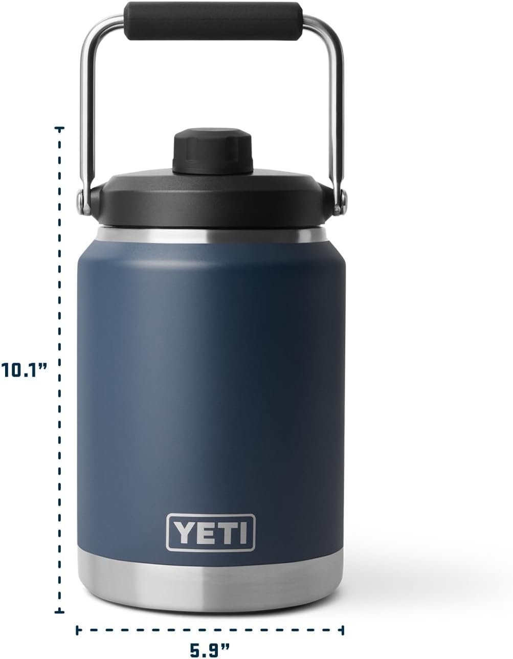 YETI Rambler Half Gallon Jug 2.0, Vacuum Insulated, Leakproof, Stainless Steel with MagCap, Black
