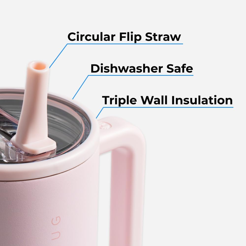 HydroJug Kids - 20 oz Insulated Kids Water Bottle with Flip Straw & Handle | Leak-Proof & Durable | Perfect for School, Sports, Lunch, Travel & Camp, Light Blue