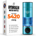 EVOLV Hydrogen Water Bottle Generator – SPE & PEM Water Ionizer 5.4PPM, Highest H2 Concentration – Portable 8oz Hydrogenated Water Bottle – Leak-Proof Hydrogen Water Machine, Easy to Use – Turquoise