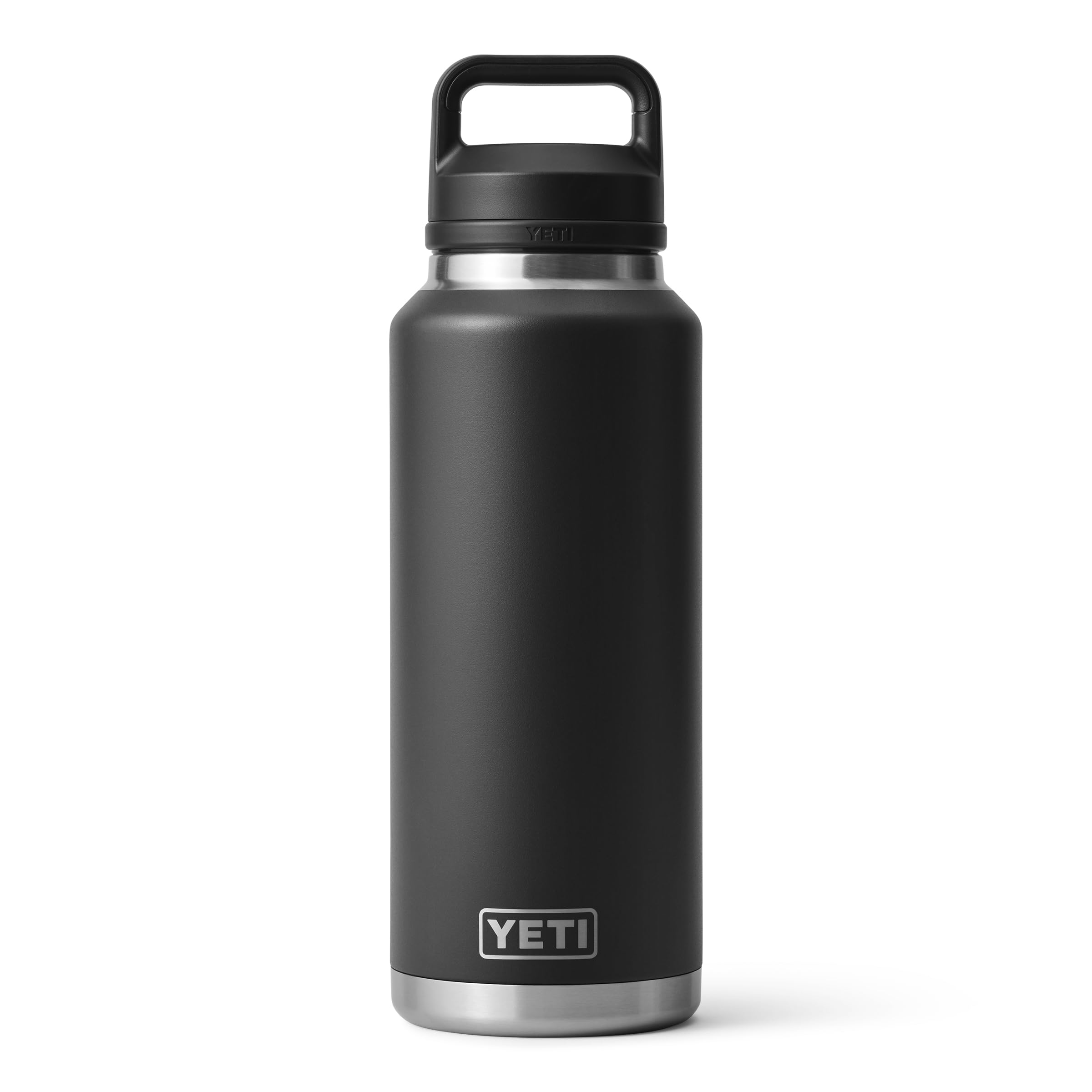 YETI Rambler 46 oz Bottle, Leakproof, Vacuum Insulated, Stainless Steel with Chug Cap, Black