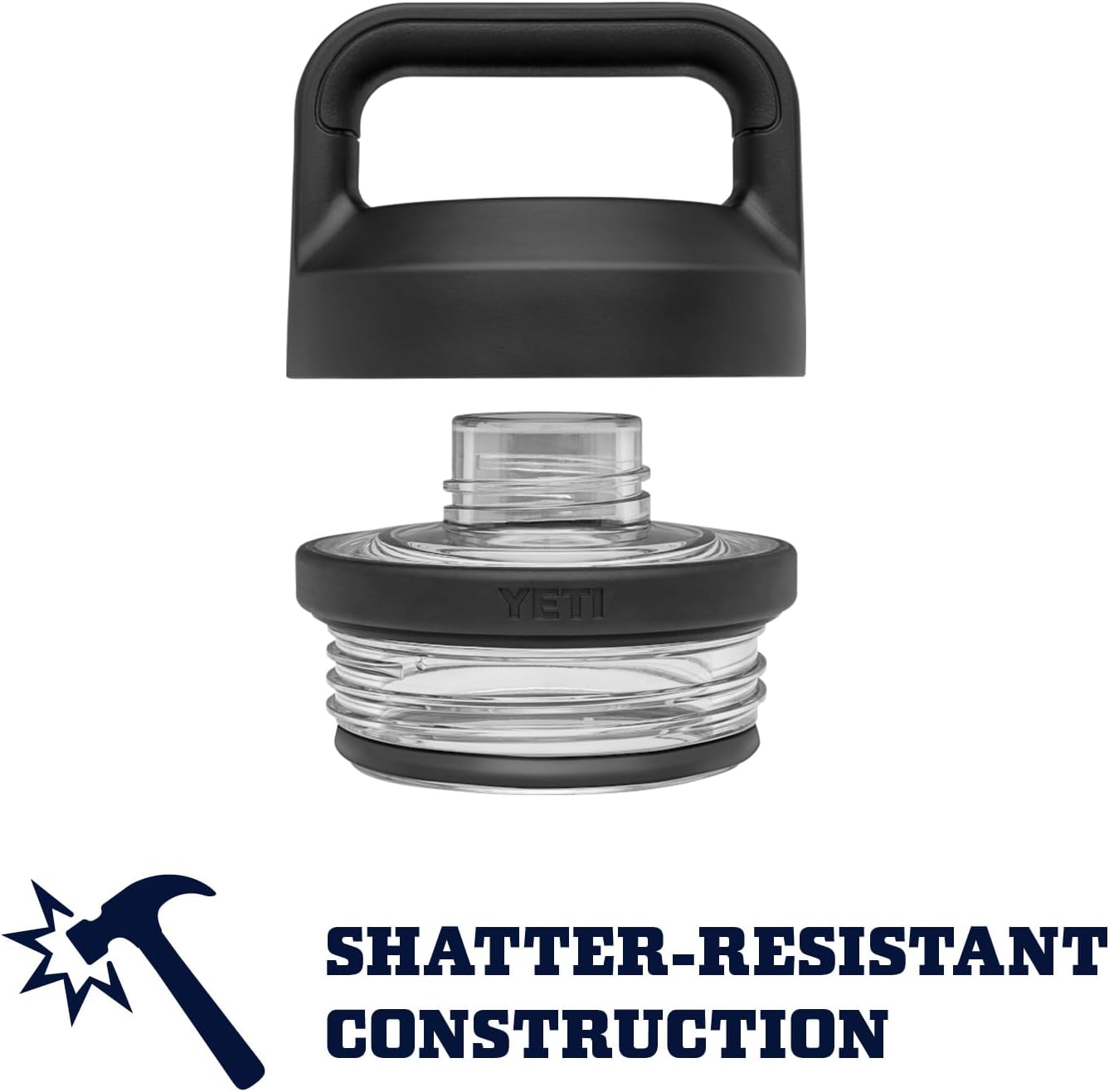 YETI Rambler 46 oz Bottle, Leakproof, Vacuum Insulated, Stainless Steel with Chug Cap, Black