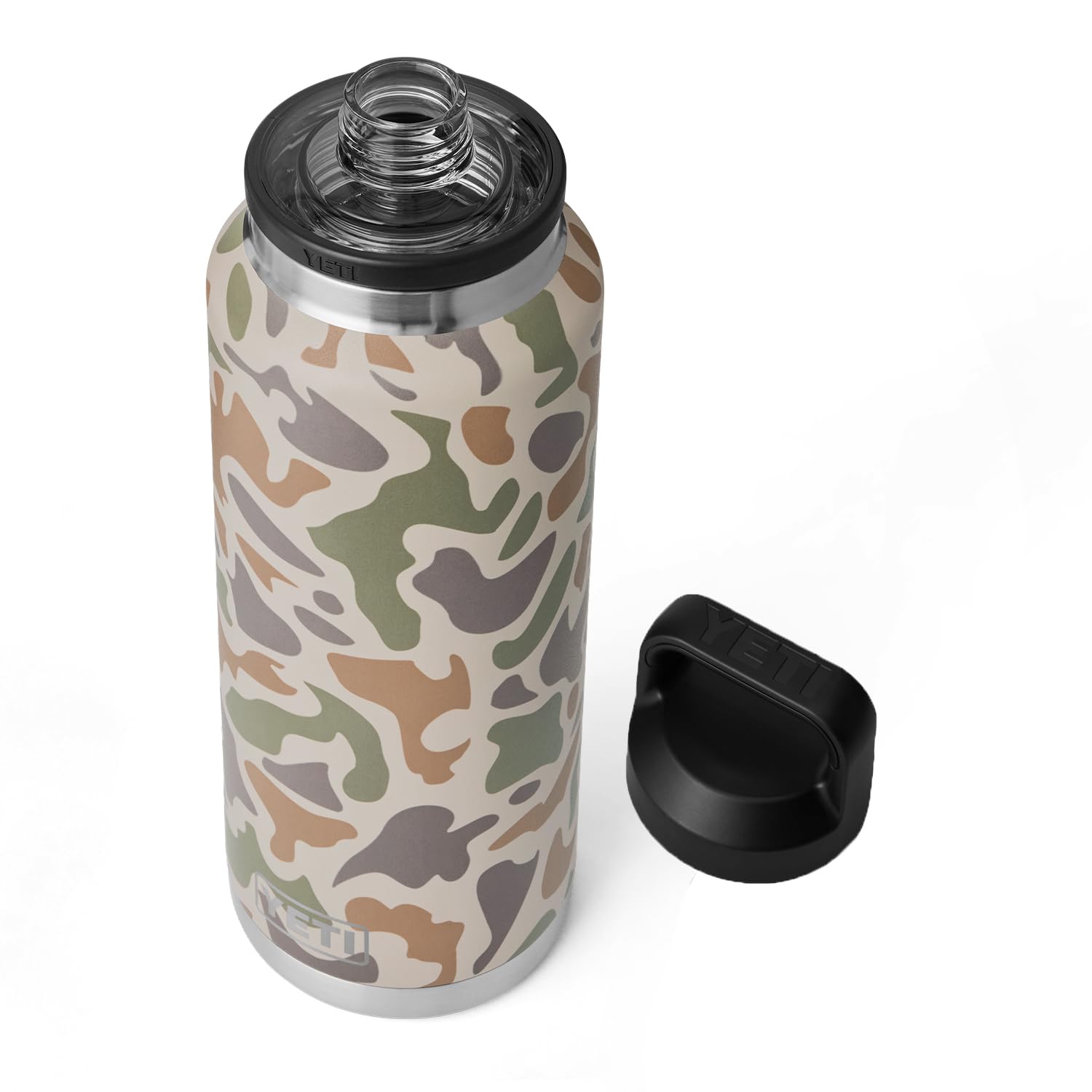 YETI Rambler 46 oz Bottle, Leakproof, Vacuum Insulated, Stainless Steel with Chug Cap, Black