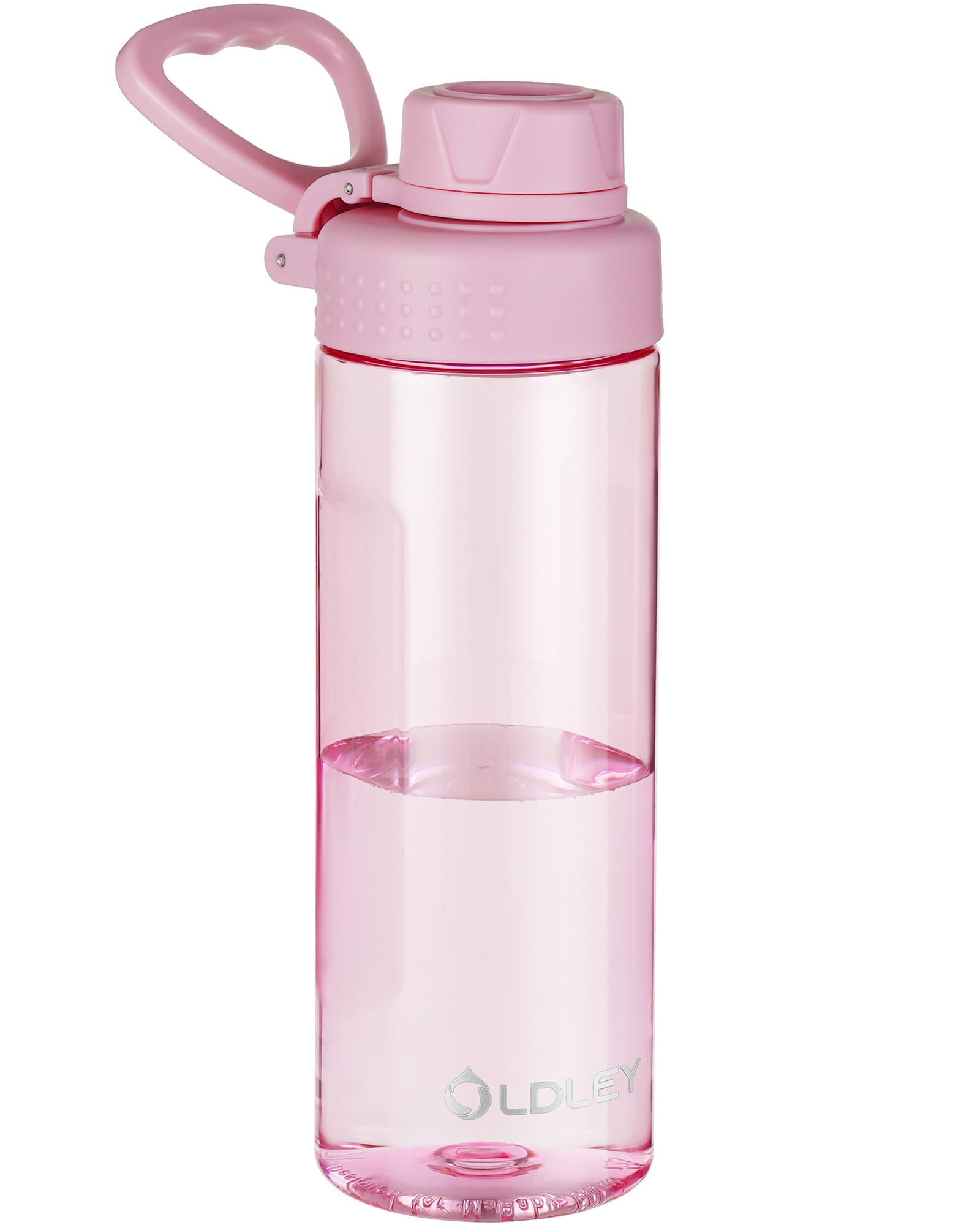 OLDLEY Water Bottles 20oz BPA Free Tritan Water Bottle with Carry Handle and Spout Lid, Leakproof Kids Water Bottle for Home,Travel, School, Outdoors, Transparent