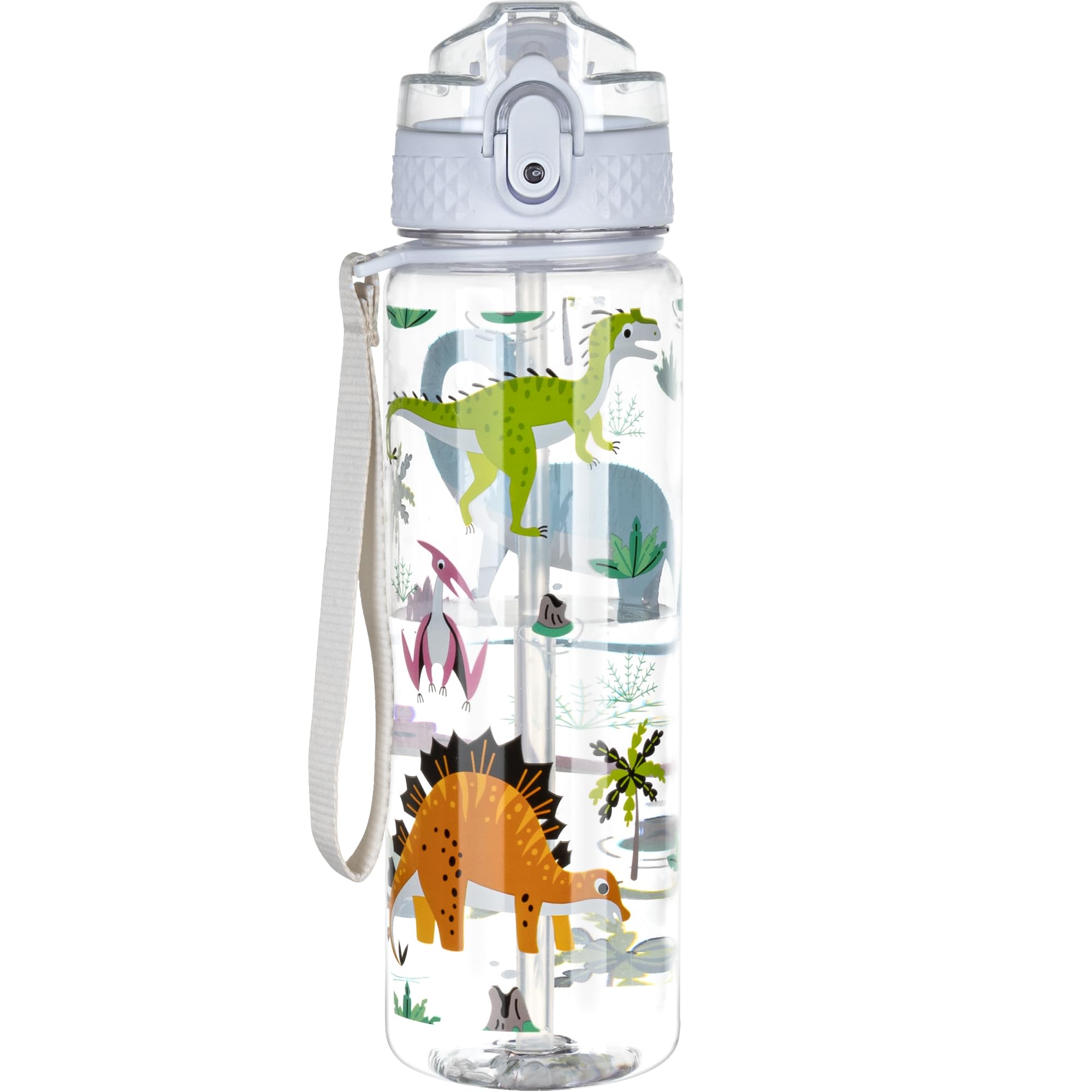 OLDLEY 12oz Kids Motivational Water Bottle, Silicone Straw, Leak-Proof Tritan BPA-Free, Reusable for School Girls & Boys, Clear