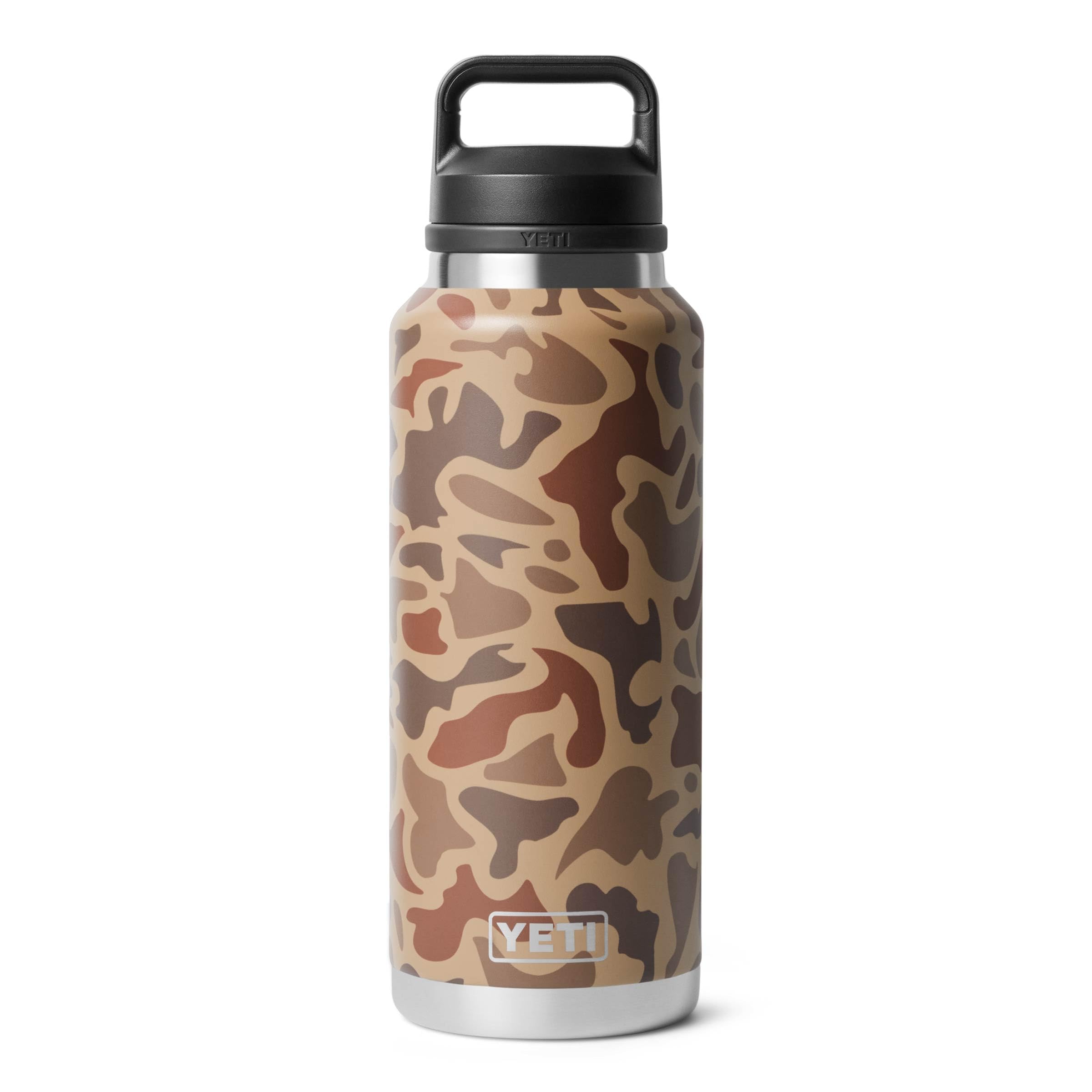 YETI Rambler 46 oz Bottle, Leakproof, Vacuum Insulated, Stainless Steel with Chug Cap, Black