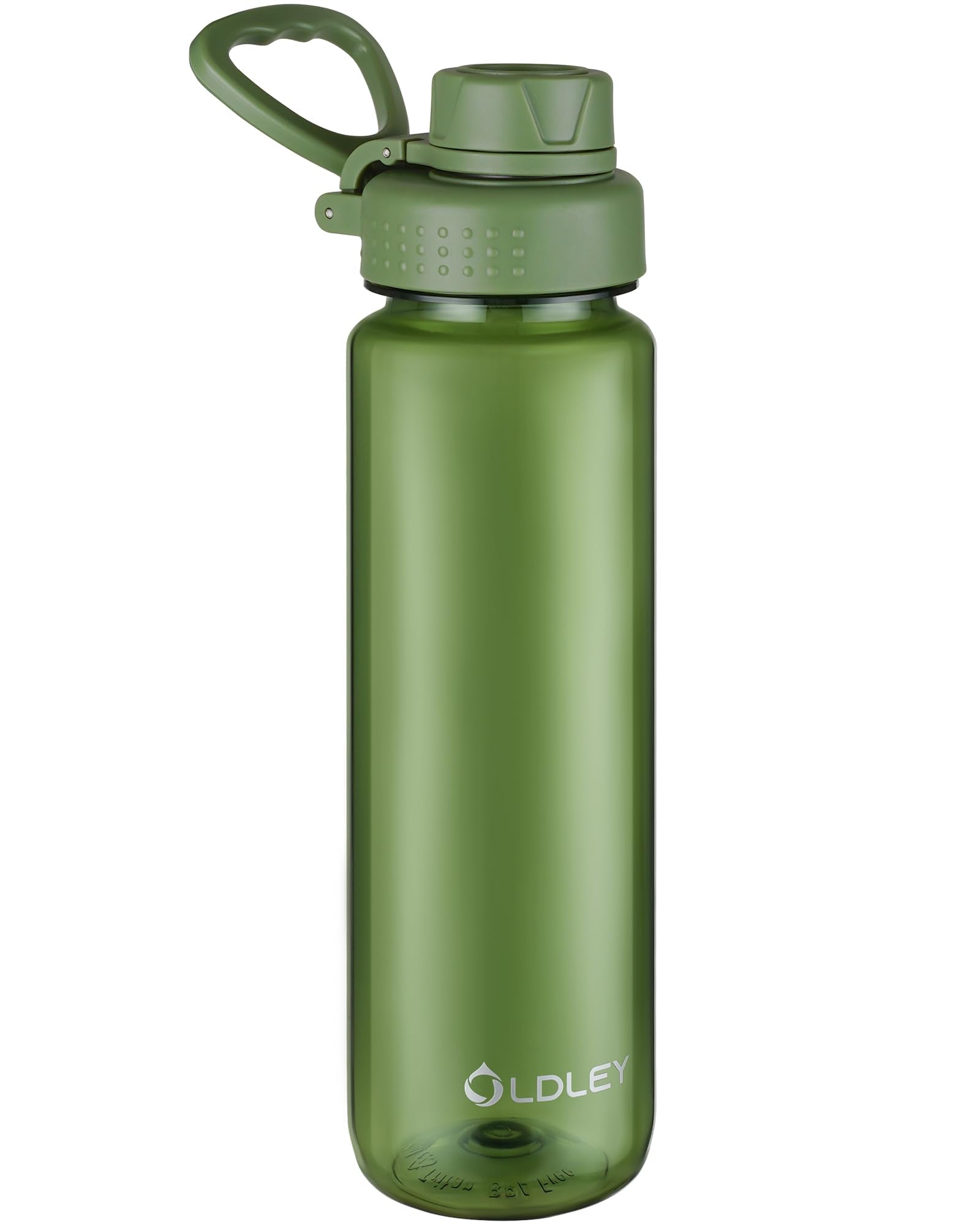 OLDLEY Water Bottles 20oz BPA Free Tritan Water Bottle with Carry Handle and Spout Lid, Leakproof Kids Water Bottle for Home,Travel, School, Outdoors, Transparent