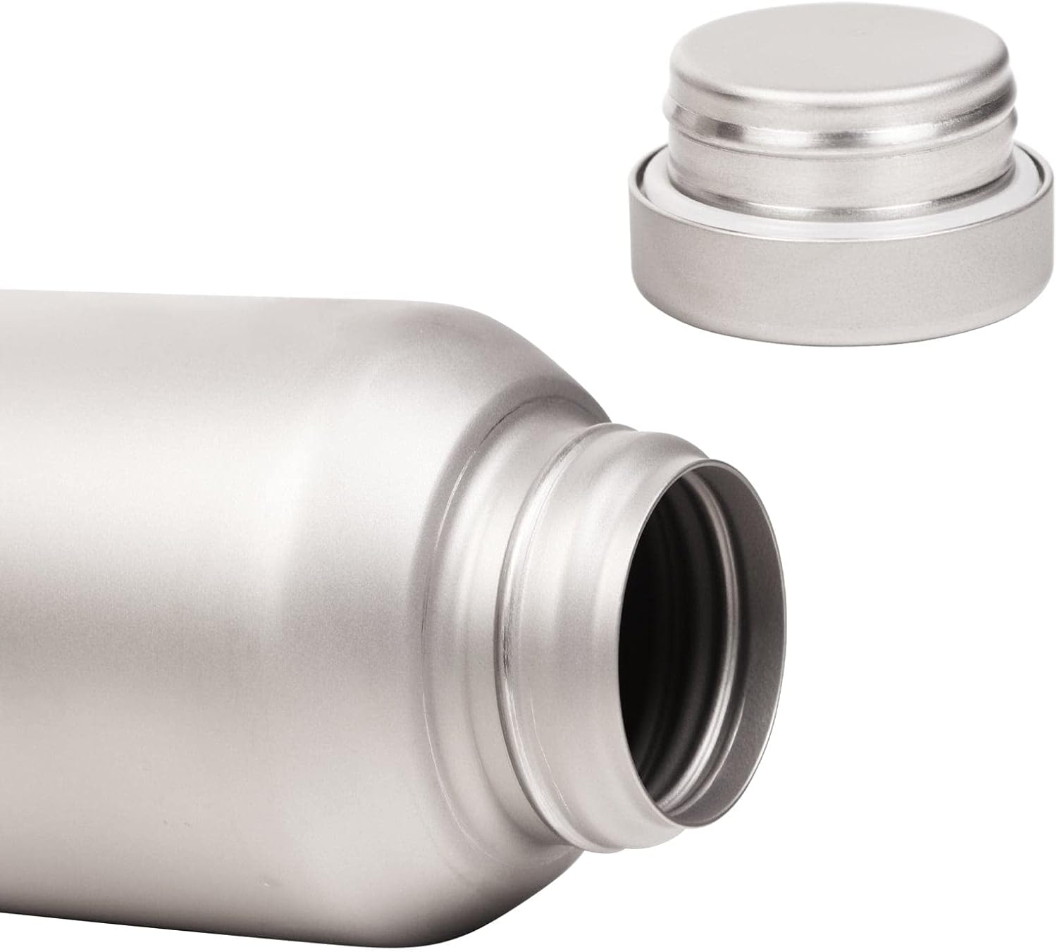 SILVERANT Titanium Bottle Leakproof Outdoor Camping Hiking Sports Water Bottle with Insulating Thermal Sleeve and Clip Loop Cap