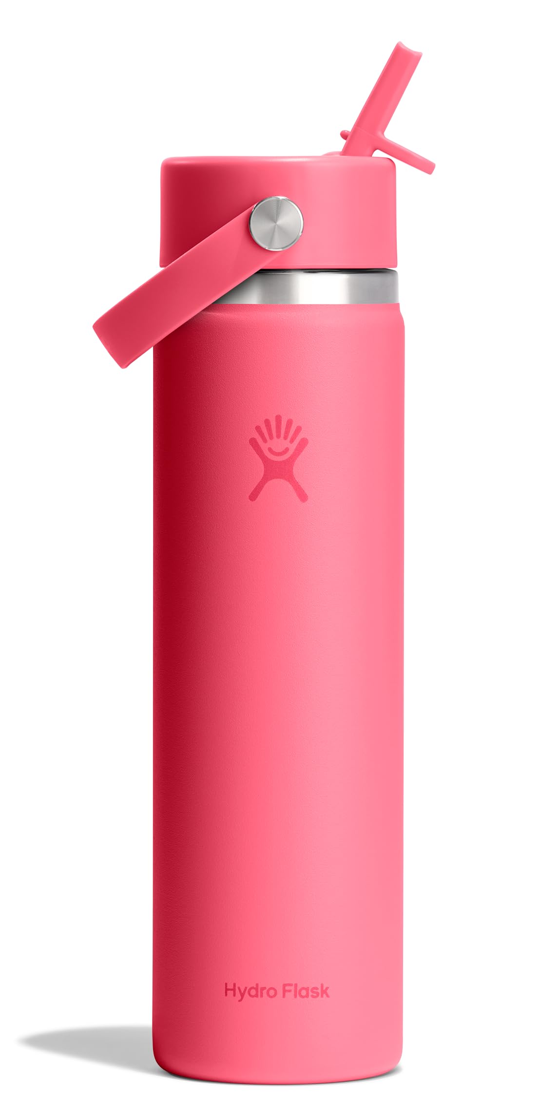 Hydro Flask Water Bottle - Insulated Stainless Steel - Wide Mouth Flex Straw Lid, Non Spill, Leakproof and Refillable in 64 Oz Tonal Agave
