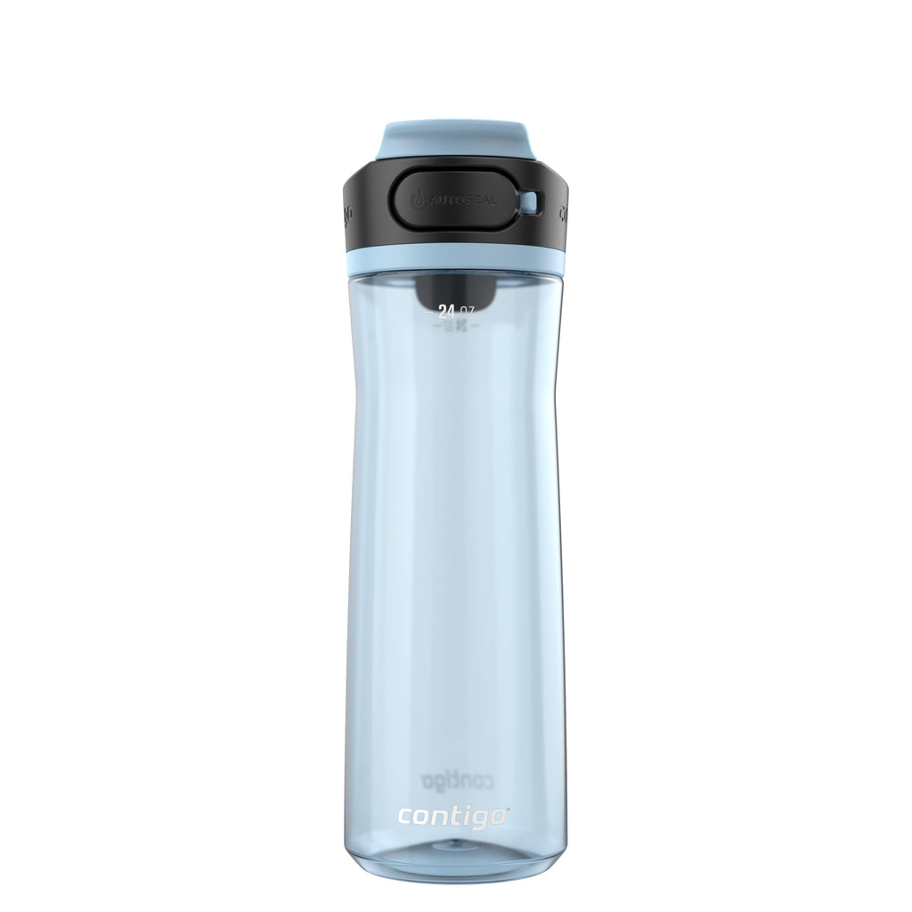 Contigo AUTOSEAL Cortland 24oz Water Bottle BPA-Free Plastic Spill Leak-Proof Lid and Carry Handle Dishwasher Safe Spirulina
