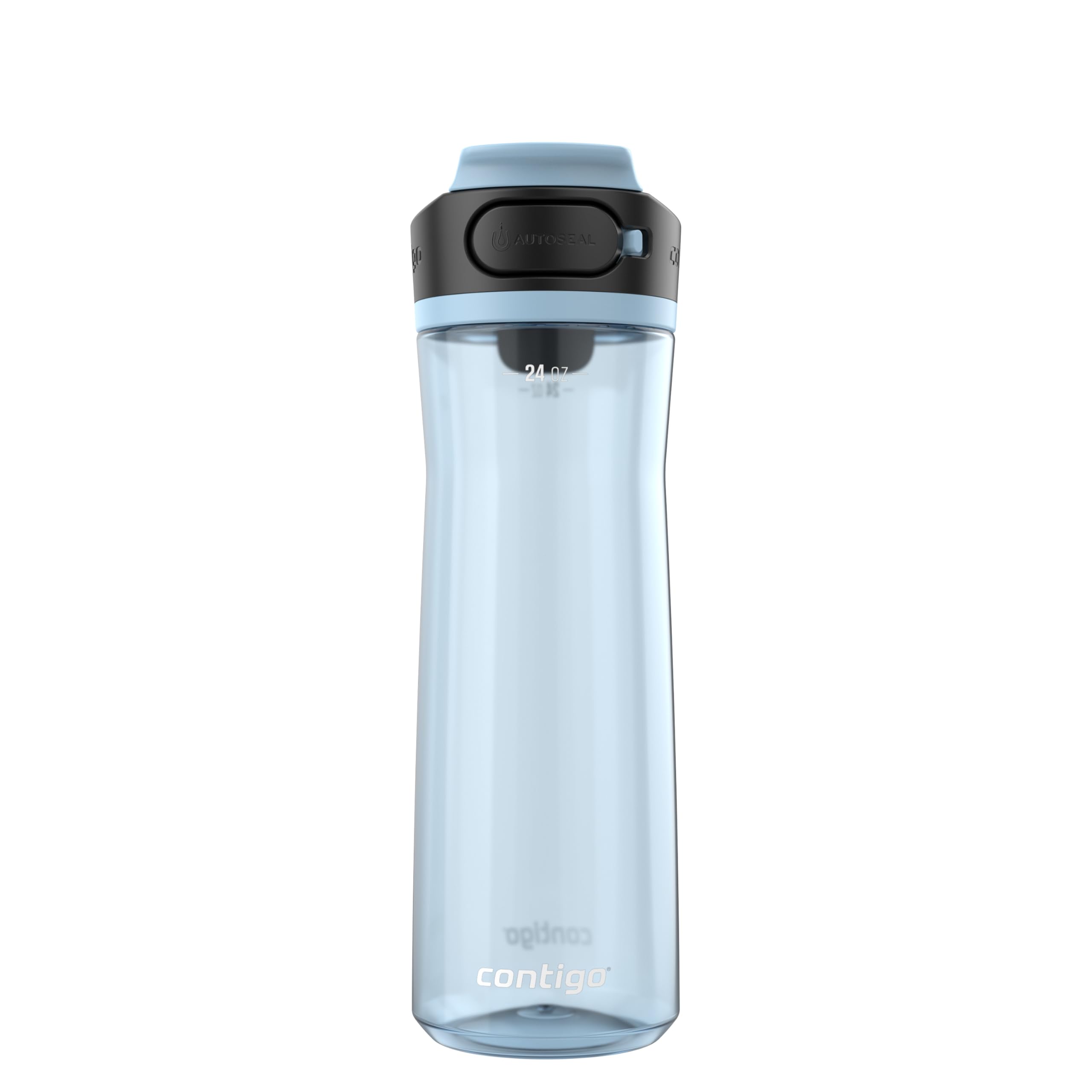Contigo AUTOSEAL Cortland 24oz Water Bottle BPA-Free Plastic Spill Leak-Proof Lid and Carry Handle Dishwasher Safe Spirulina