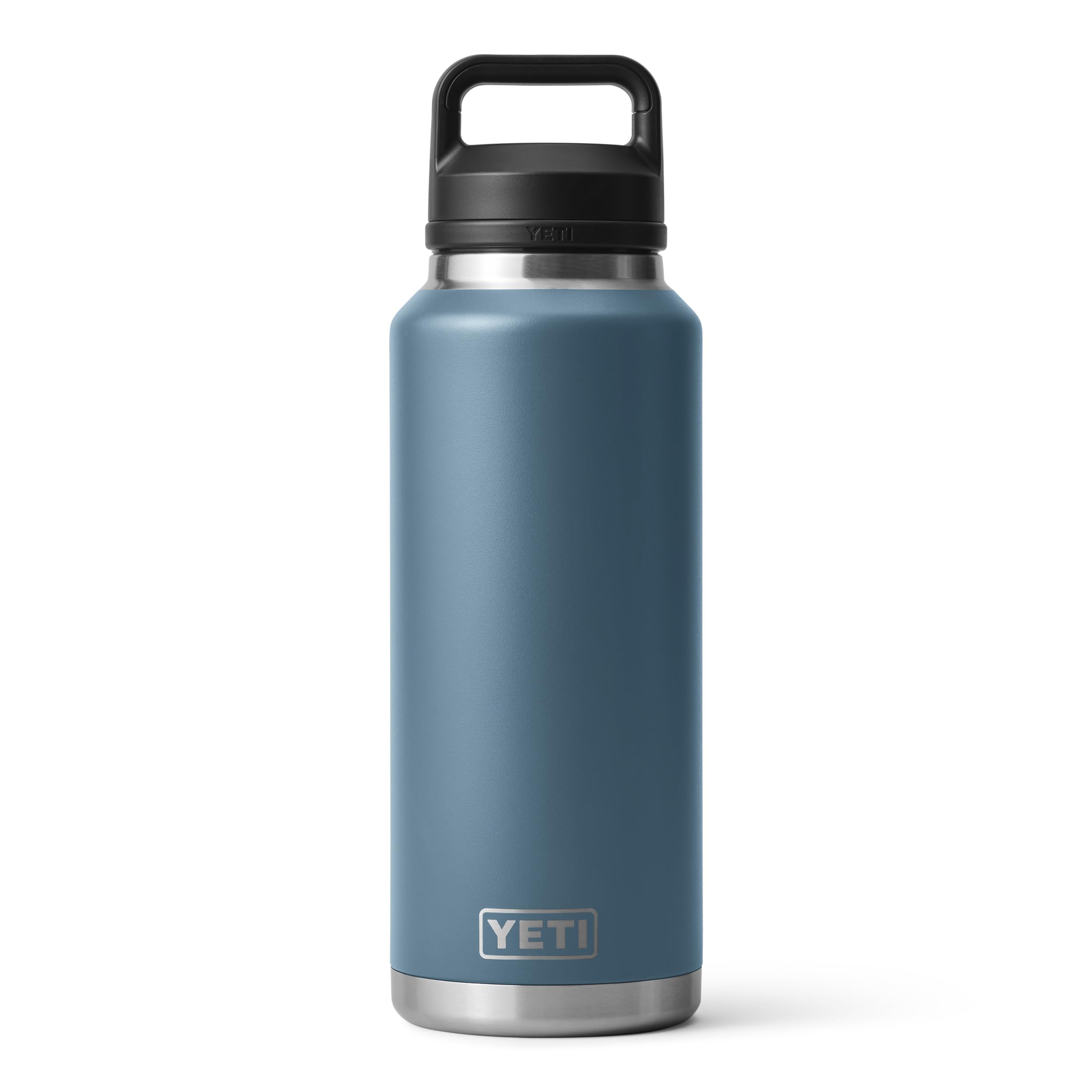 YETI Rambler 46 oz Bottle, Leakproof, Vacuum Insulated, Stainless Steel with Chug Cap, Black