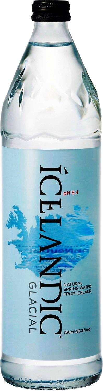 Icelandic Glacial Still (Non-Sparkling) Natural Spring Mineral Water, 25 fl oz (12 Glass Bottles)