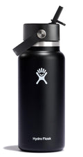 Hydro Flask Water Bottle - Insulated Stainless Steel - Wide Mouth Flex Straw Lid, Non Spill, Leakproof and Refillable in 64 Oz Tonal Agave