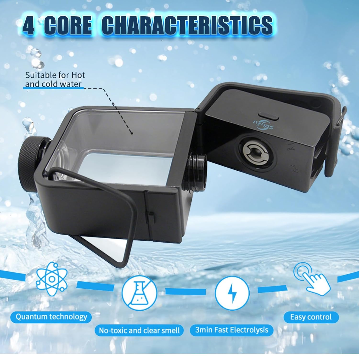 KOOMTOOM 2026 Upgraded Hydrogen Water Bottle,350ML Hydrogen Water Generator 1800PPB,SPE/PEM Technology,Portable Hydration for Sports/Home/Office/Travel/Fitness