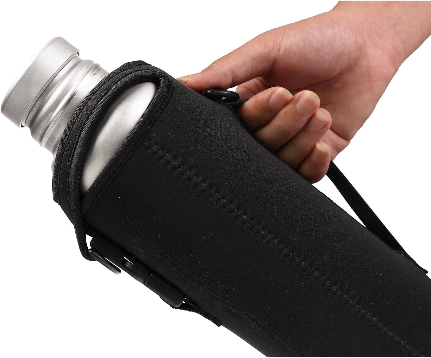 SILVERANT Titanium Bottle Leakproof Outdoor Camping Hiking Sports Water Bottle with Insulating Thermal Sleeve and Clip Loop Cap