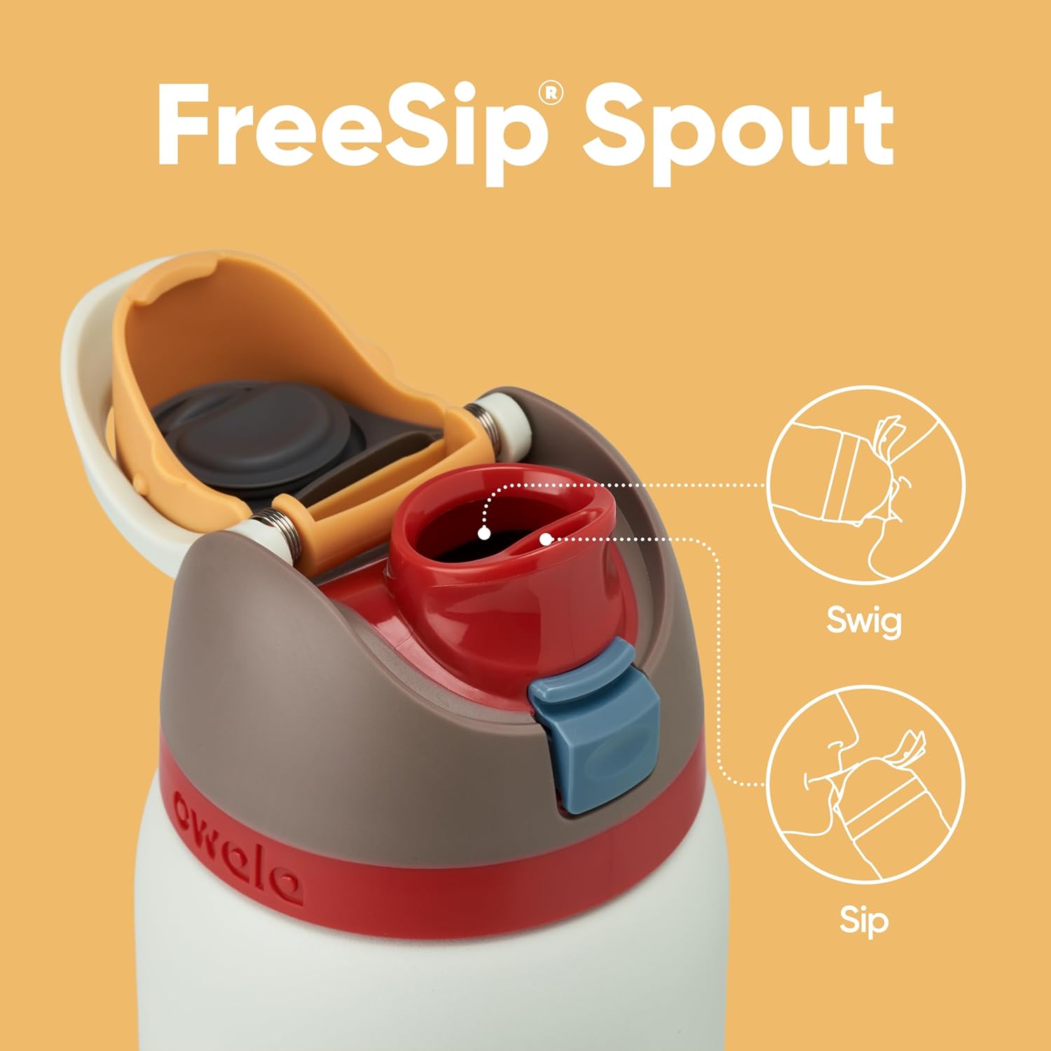 Owala FreeSip Insulated Stainless Steel Water Bottle with Straw for Sports, Travel, and School BPA-Free Sports Water Bottle, 32 oz, Boneyard (Pack of 6)