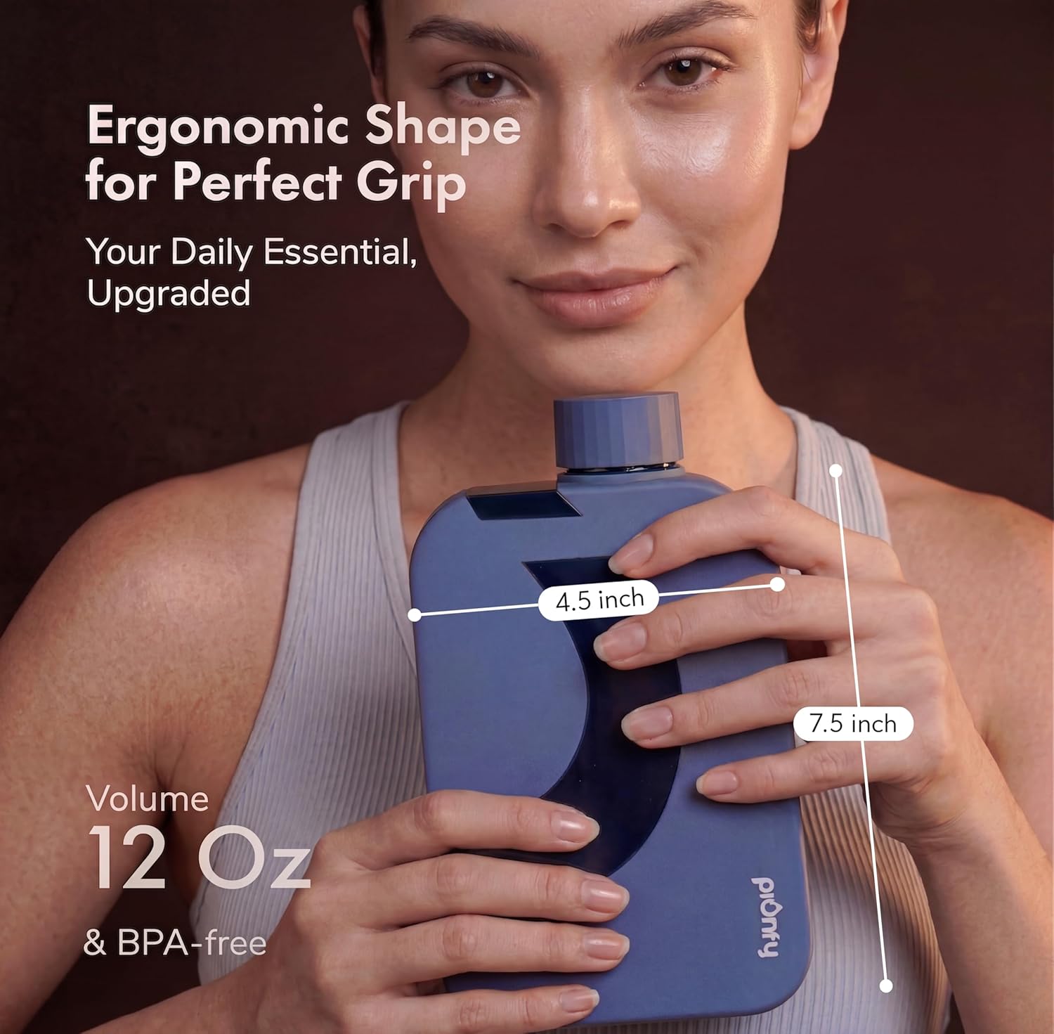 PIURIFY Flask Hydrogen Water Bottle | UP TO 8,630 PPB High-Purity H2 | 12 OZ | SPE/PEM Electrolysis | Self-Cleaning | Dual-Mode | 5000 mAh Battery | BPA-Free | Certified by H2 Analytics (Blue Mate)